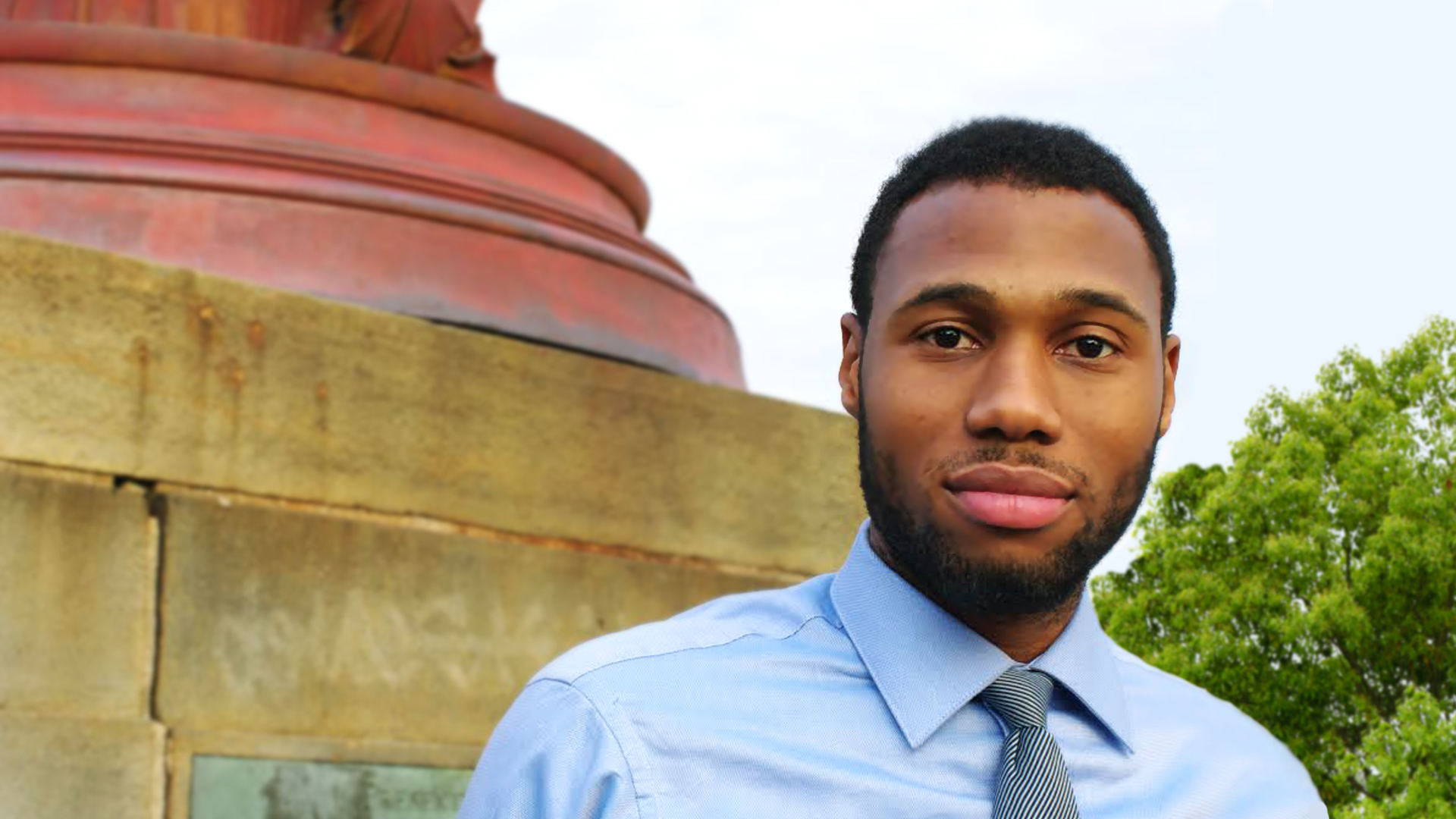man looking into the camera