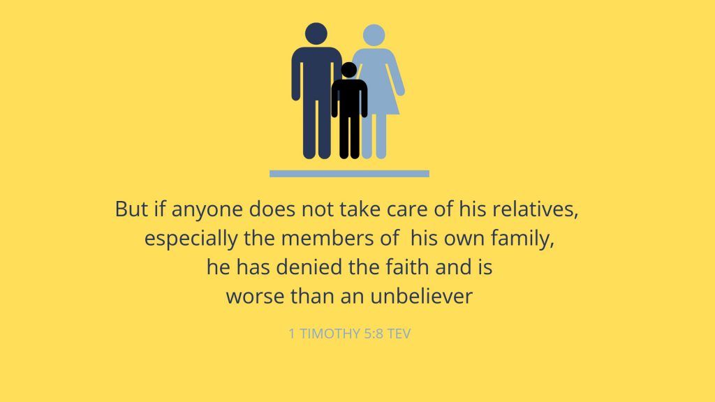 1 Timothy 5:8 TEV