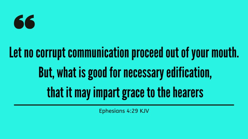 Ephesians 4:29 KJVT